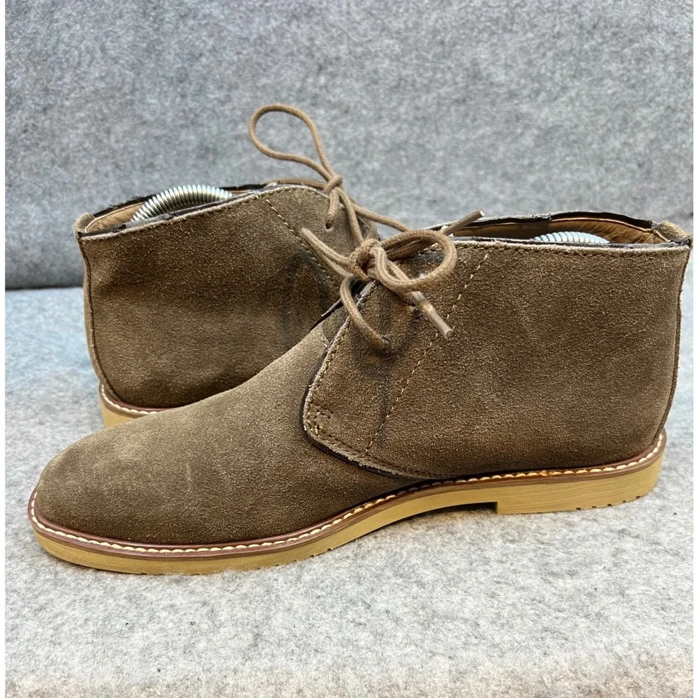 Banana Republic Mens Suede Chukka Boots Olive Brown Lace Up Desert Boots Size 8